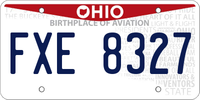 OH license plate FXE8327