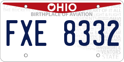 OH license plate FXE8332