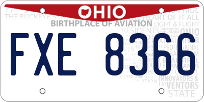 OH license plate FXE8366