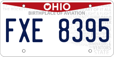 OH license plate FXE8395