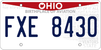 OH license plate FXE8430