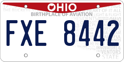 OH license plate FXE8442