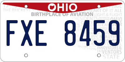 OH license plate FXE8459