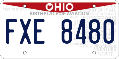 OH license plate FXE8480