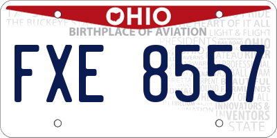 OH license plate FXE8557