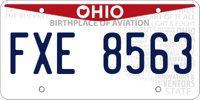 OH license plate FXE8563