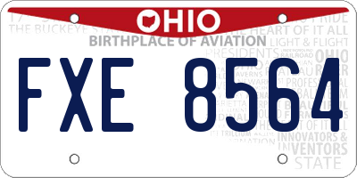 OH license plate FXE8564