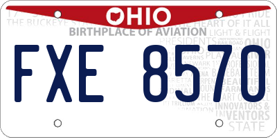 OH license plate FXE8570