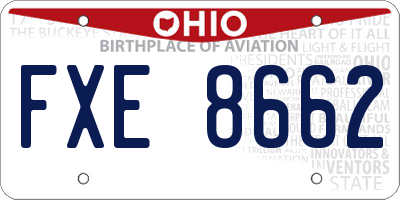 OH license plate FXE8662