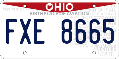 OH license plate FXE8665