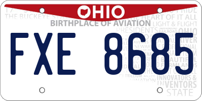 OH license plate FXE8685