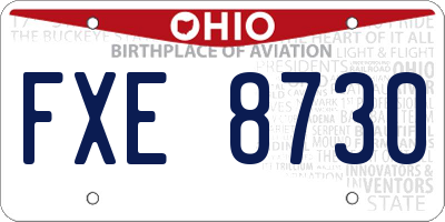 OH license plate FXE8730
