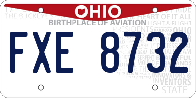 OH license plate FXE8732