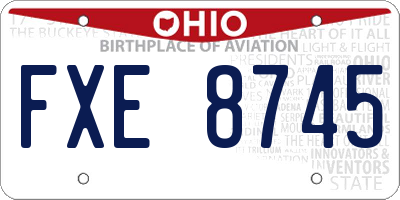 OH license plate FXE8745