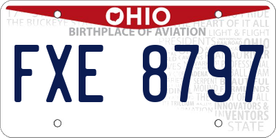 OH license plate FXE8797