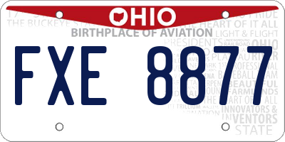 OH license plate FXE8877