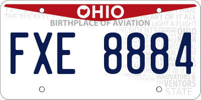 OH license plate FXE8884