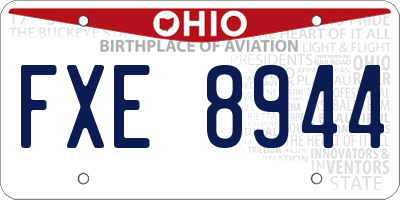 OH license plate FXE8944