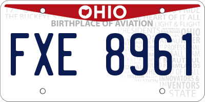 OH license plate FXE8961