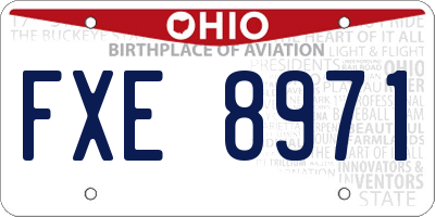 OH license plate FXE8971