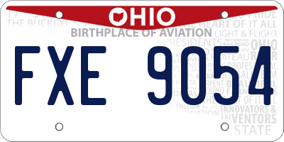 OH license plate FXE9054