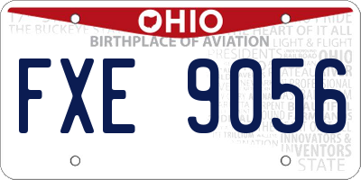 OH license plate FXE9056