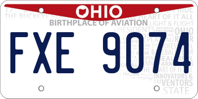 OH license plate FXE9074