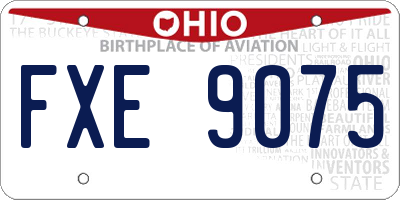 OH license plate FXE9075