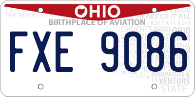 OH license plate FXE9086