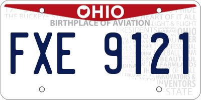 OH license plate FXE9121