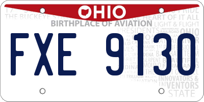 OH license plate FXE9130