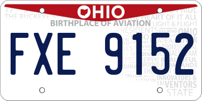 OH license plate FXE9152