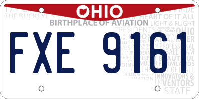 OH license plate FXE9161