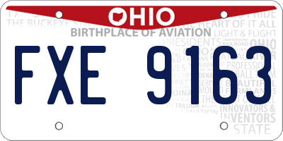 OH license plate FXE9163