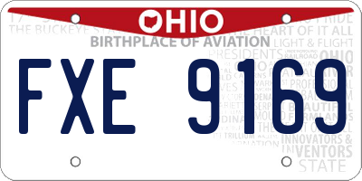OH license plate FXE9169