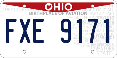 OH license plate FXE9171