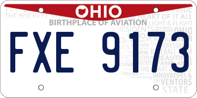 OH license plate FXE9173