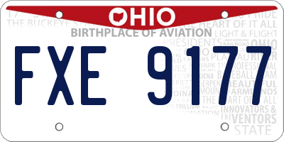 OH license plate FXE9177