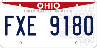 OH license plate FXE9180