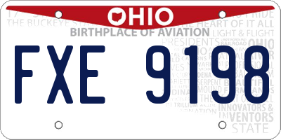 OH license plate FXE9198