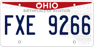 OH license plate FXE9266