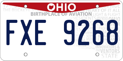 OH license plate FXE9268