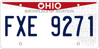 OH license plate FXE9271