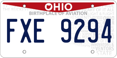 OH license plate FXE9294