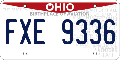 OH license plate FXE9336
