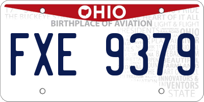OH license plate FXE9379