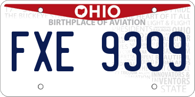 OH license plate FXE9399
