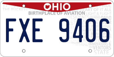 OH license plate FXE9406