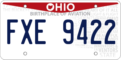 OH license plate FXE9422