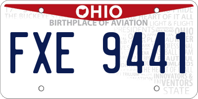 OH license plate FXE9441